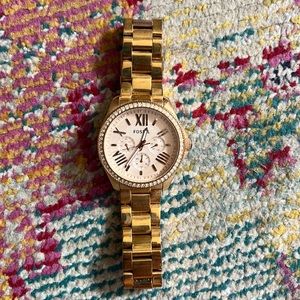 Fossil rose gold watch